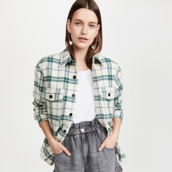 ISABEL MARANT ÉTOILE Faxon checked wool jacket - Picture 1 of 3